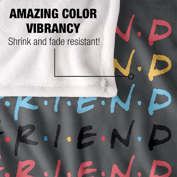 Friends Stacked Logo Filt En Storlek Flerfärgad Multicoloured One Size