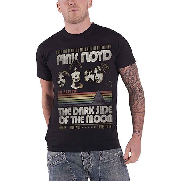 Pink Floyd Unisex Adult Stripe T-Shirt M Svart Black M