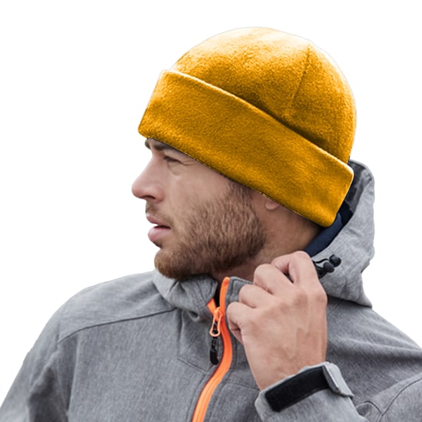 Beechfield Återvunnen Fleece Beanie One Size Senapsgul Mustard Yellow One Size