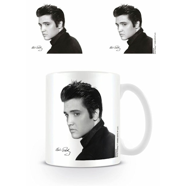 Elvis Porträtt Mugg En Storlek Vit/Svart White/Black One Size