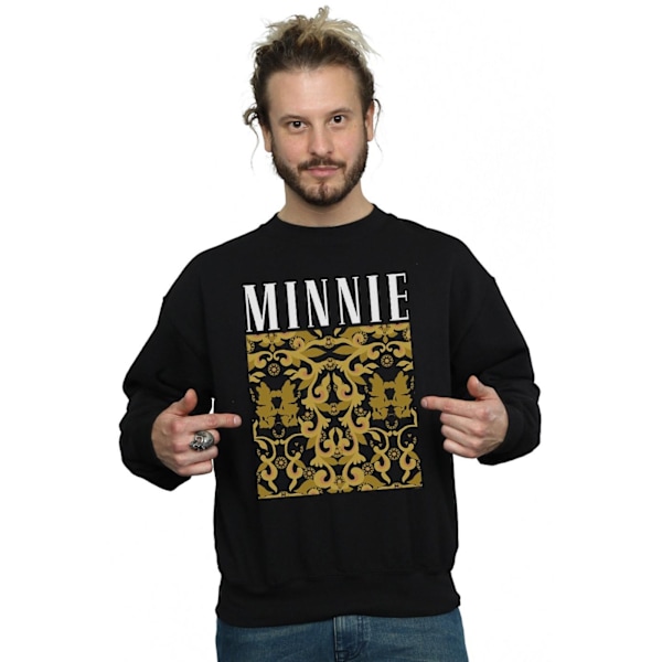 Disney Herr Minnie Mouse Barockmönstrad Sweatshirt 4XL Svart Black 4XL