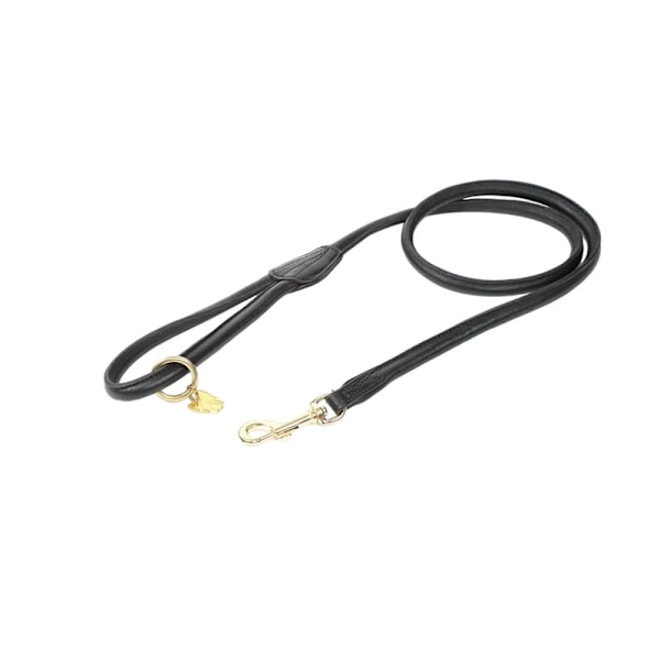 Digby & Fox Rullad Läder Hundkoppel En Storlek Svart Black One Size