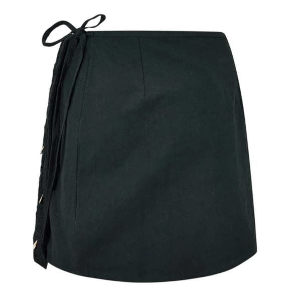 Never Fully Dressed Dam/Dam Embellished Virkad Minikjol Black 8 UK