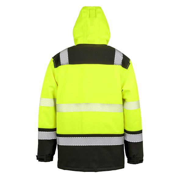 SAFE-GUARD by Result Herr Printable Säkerhet Mjuk Skaljacka 4X Fluorescent Yellow/Black 4XL