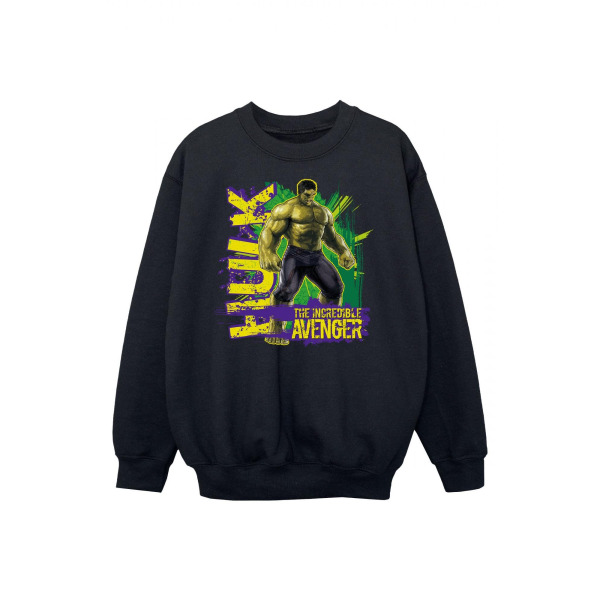 Hulk Boys Incredible Avenger Sweatshirt 7-8 år Svart/Gul Black/Yellow 7-8 Years