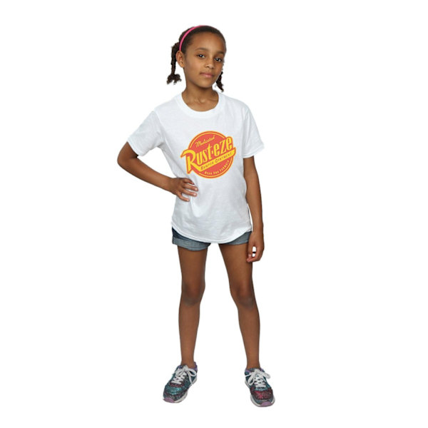 Disney Girls Cars Rust-Eze Logo Bomull T-shirt 5-6 år Vit White 5-6 Years