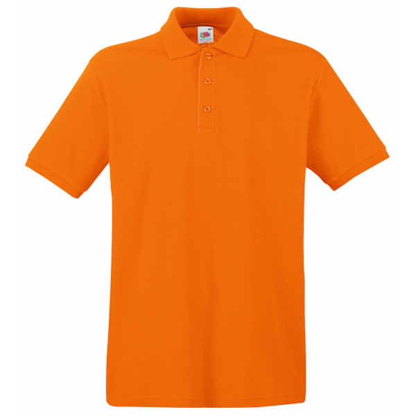 Fruit Of The Loom Premium Herr Kortärmad Polotröja 3XL Oran Orange 3XL
