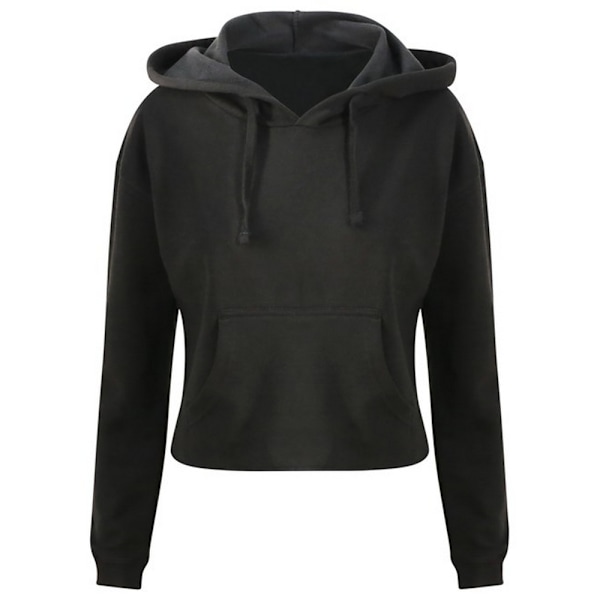 Awdis Dam/Dam Girlie Cropped Hoodie 10 UK Jet Black Jet Black 10 UK