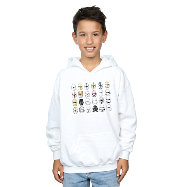 Star Wars Pojkar Trooper Hjälmar Hoodie 7-8 År Vit White 7-8 Years