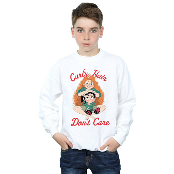 Disney Boys Wreck It Ralph Merida Och Vanellope Sweatshirt 9-11 White 9-11 Years