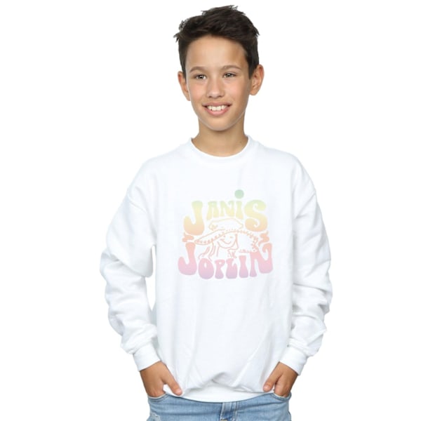 Janis Joplin Boys Pastel Logo Sweatshirt 12-13 år Vit White 12-13 Years