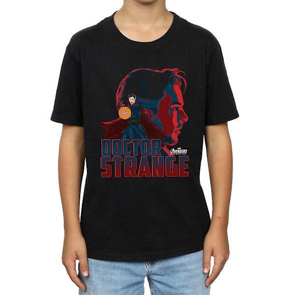 Avengers Infinity War Boys Doctor Strange Bomull T-shirt 7-8 år Black 7-8 Years