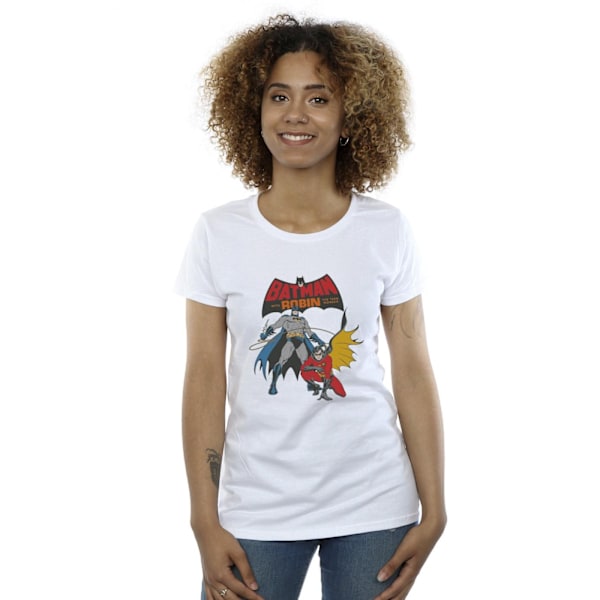 DC Comics Dam/Kvinnor Batman Och Robin Bomull T-Shirt L Vit White L