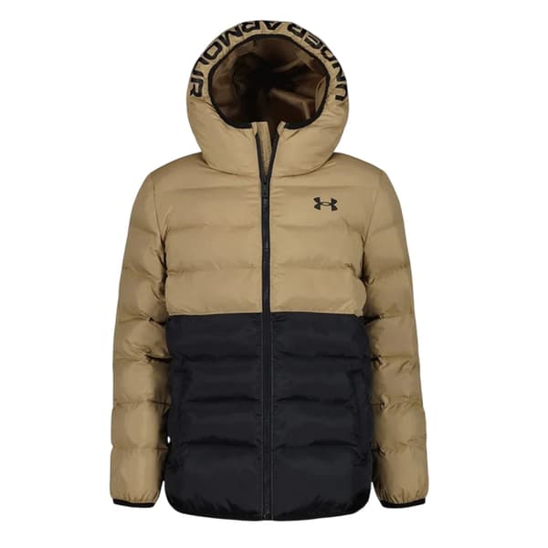 Under Armour Barn/Kids Pronto Polyester Pufferjacka 8-9 Camel/Black 8-9 Years