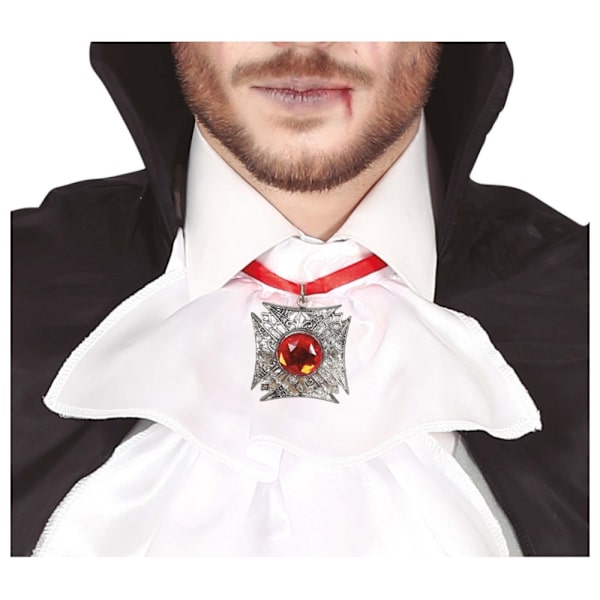 Fiestas Guirca Ruby Medaljong Kostymtillbehör One Size Silver Silver/Red One Size