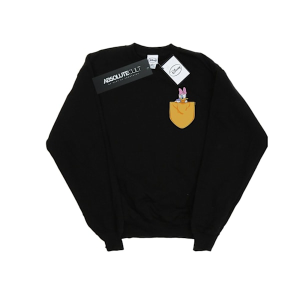 Disney Boys Daisy Duck Faux Pocket Sweatshirt 9-11 år Svart Black 9-11 Years