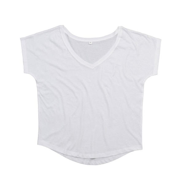 Mantis Dam/Dam Loose Fit V-ringad T-shirt M Vit White M