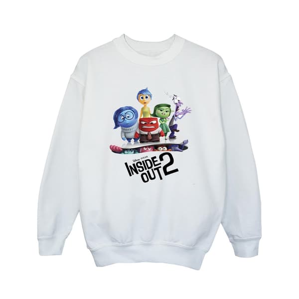 Insidan Ut 2 Flickor Affisch Sweatshirt 9-11 År Vit White 9-11 Years