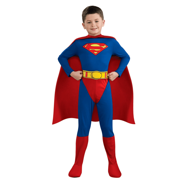 Superman Childrens/Kids Justice League Kostym L Blå/Röd Blue/Red L
