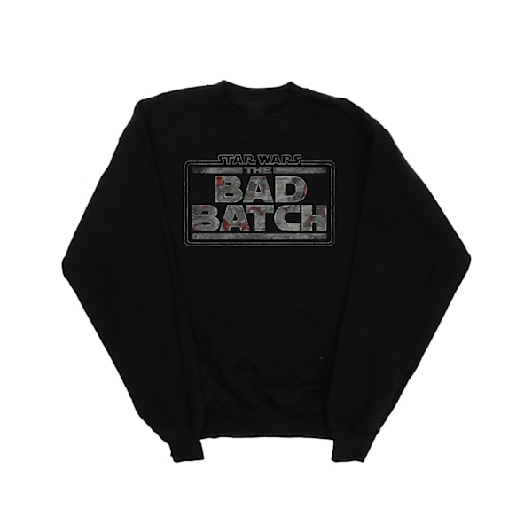Star Wars Boys The Bad Batch Texturlogotyp Sweatshirt 3-4 år Black 3-4 Years