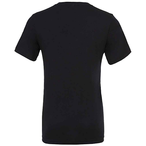 Bella + Canvas Unisex V-ringad T-shirt i jersey, M, svart Black M