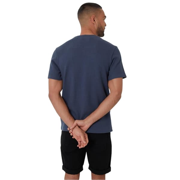 Threadbare Herr Våfflad Regular T-shirt XXL Denimblå Denim Blue XXL