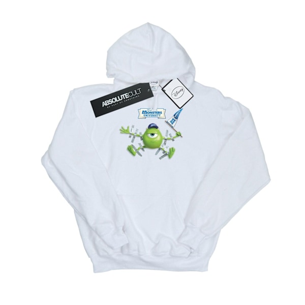 Disney Dam/Kvinnor Monsters University Taped Mike Hoodie L Wh White L