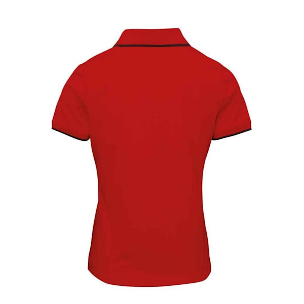 Premier Dam/Kvinnor Coolchecker Kontrast Pique Poloskjorta S R Red/Black S