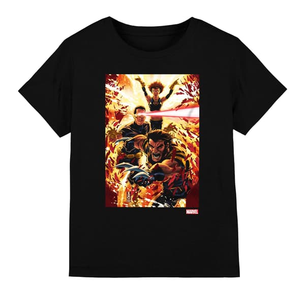 Marvel Barn/Barn X-Men Wolverine Cyclops Jean Grey T-shirt Black 5-6 Years