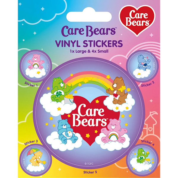 Care Bears Figurer Klistermärken En Storlek Flerfärgad Multicoloured One Size