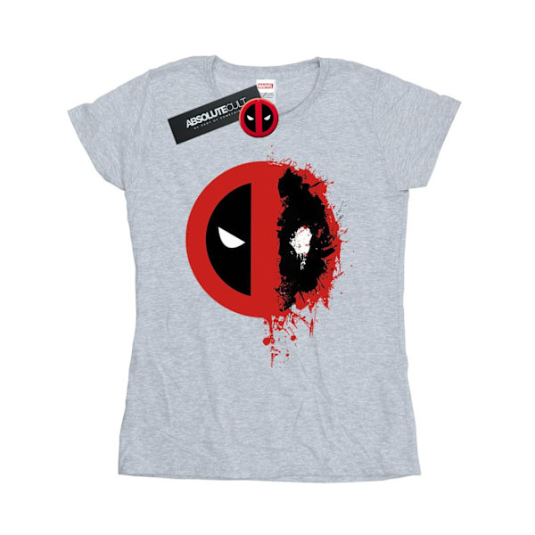 Marvel Womens/Ladies Deadpool Split Splat Logo Bomull T-shirt X Sports Grey XXL