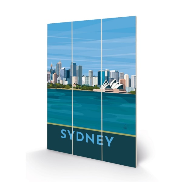 Georgina Westley Sydney Mini Plaque 29,5cm x 20cm Blå/Vit/Gr Blue/White/Green 29.5cm x 20cm