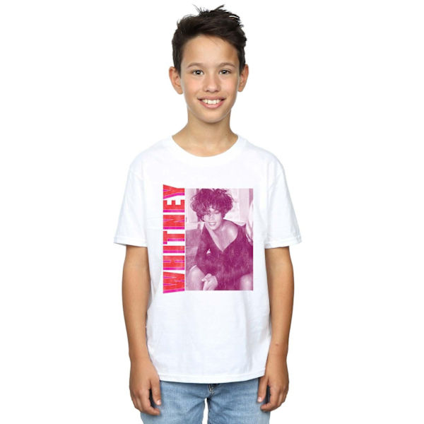 Whitney Houston Boys Whitney Pose T-Shirt 12-13 år Vit White 12-13 Years