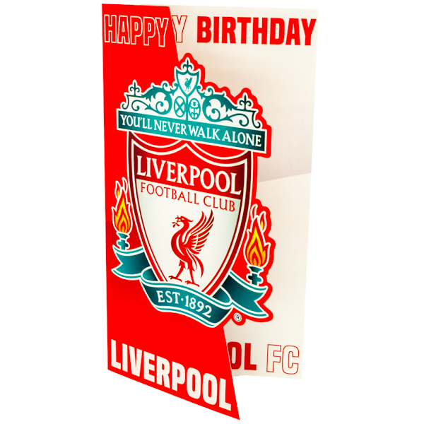 Liverpool FC Crest Födelsedagskort En Storlek Röd/Grön Red/Green One Size