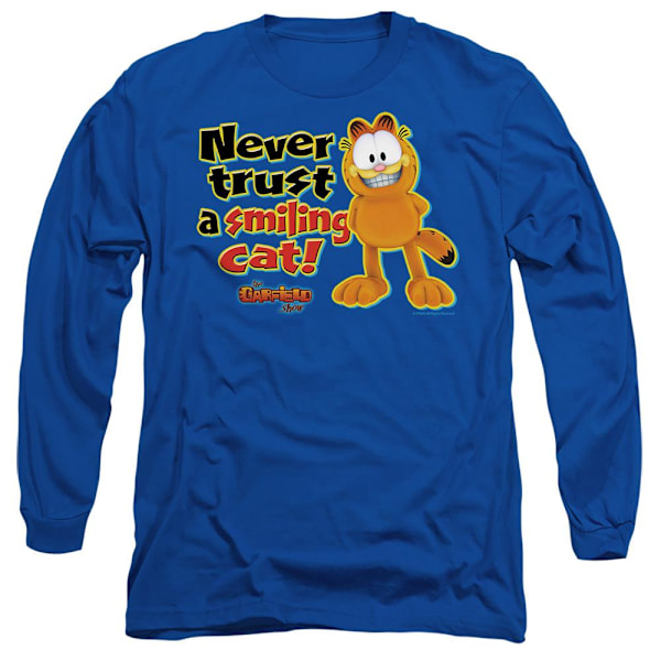Garfield Unisex Vuxen T-shirt med leende XXL Royalblå Royal Blue XXL