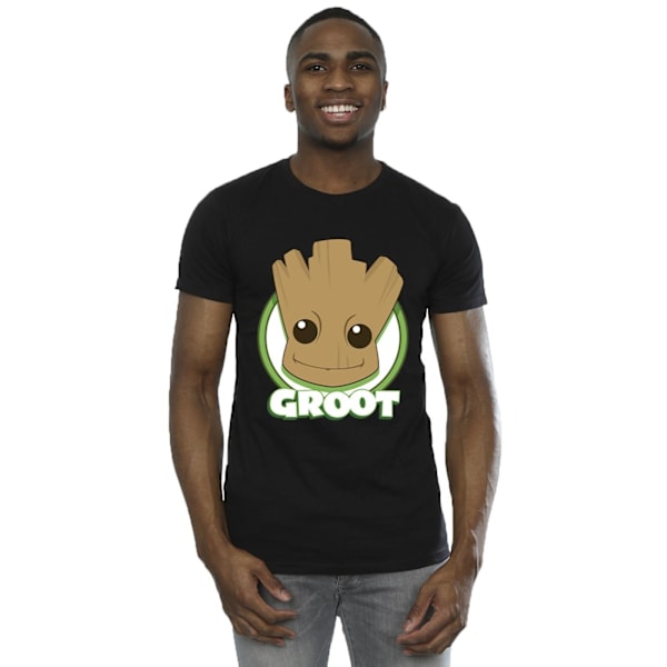 Guardians Of The Galaxy Herr Groot Badge T-Shirt XXL Svart Black XXL