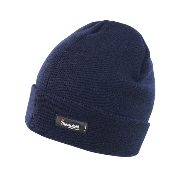 Result Vinter Essentials Unisex Vuxen Ribbad Thinsulate Lättviktig Mössa En Storlek Marinblå Navy One Size