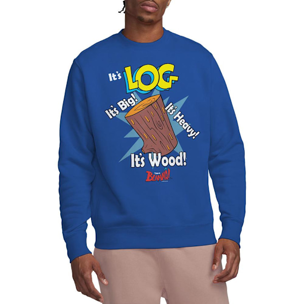 Ren & Stimpy Unisex Vuxen It´s Log Sweatshirt XL Royalblå Royal Blue XL