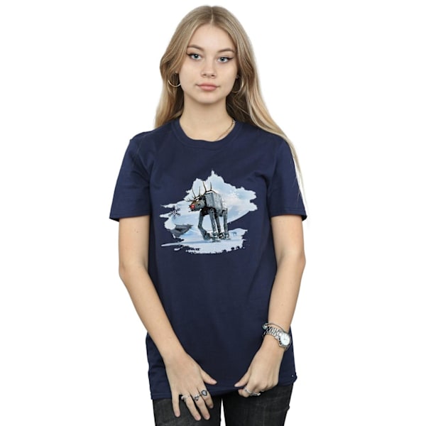 Star Wars Dam/Damer Jul AT-AT Ren Djur Bomull Pojkvän Navy Blue S