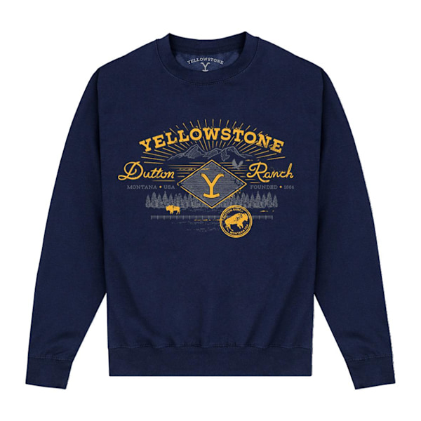 Yellowstone Unisex Vuxen Stämpel Sweatshirt M Marinblå Navy Blue M