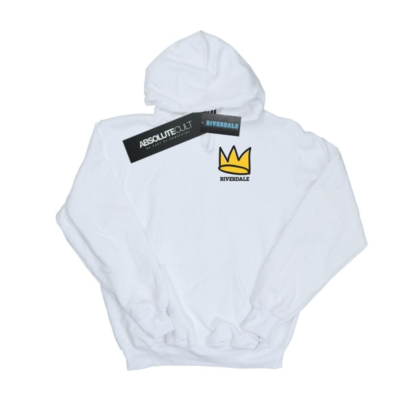 Riverdale Herr Crown Print Hoodie M Vit White M