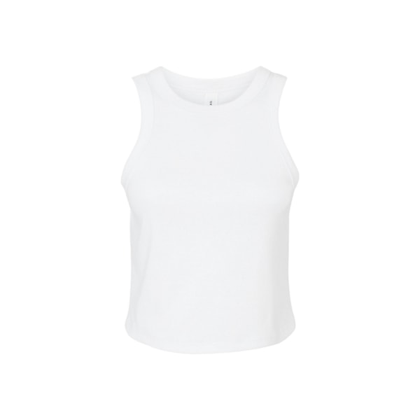 Bella + Canvas Dam/Kvinnors Micro-Rib Racer Tank Top 22 UK - 2 Solid White 22 UK - 24 UK