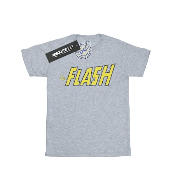 DC Comics Flash Crackle Logo T-shirt S Sports Grey Sports Grey S