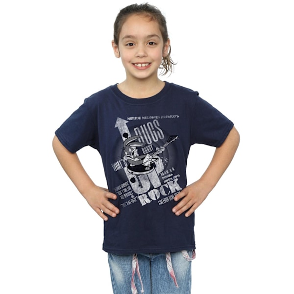 Looney Tunes Girls Bugs Bunny What´s Up Rock Bomull T-shirt 7-8 Navy Blue 7-8 Years