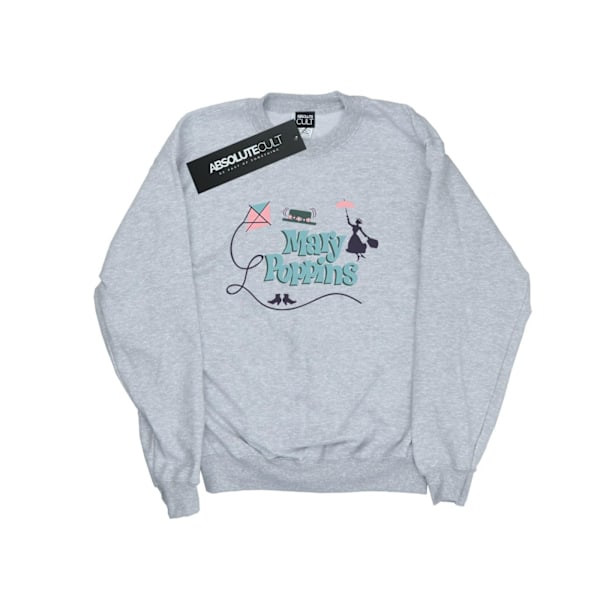 Disney Herr Mary Poppins Logotyp Sweatshirt 3XL Sports Grey Sports Grey 3XL