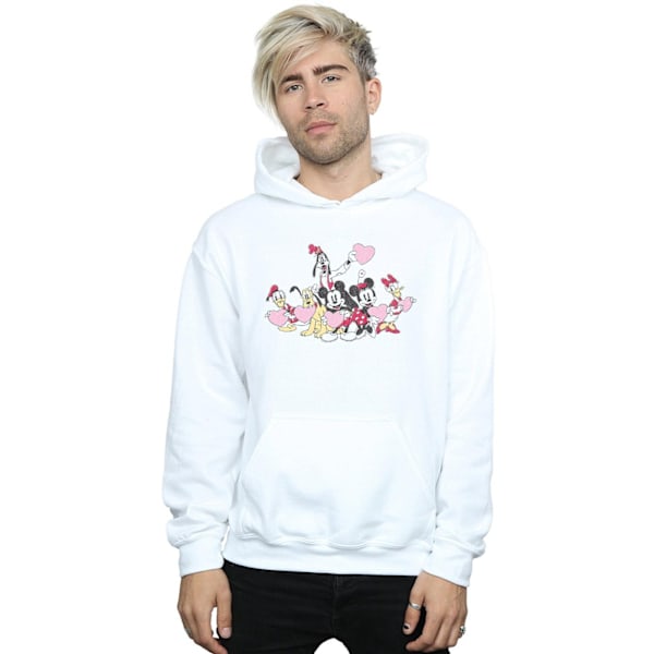 Disney Herr Mickey Mouse Love Friends Hoodie XXL Vit White XXL