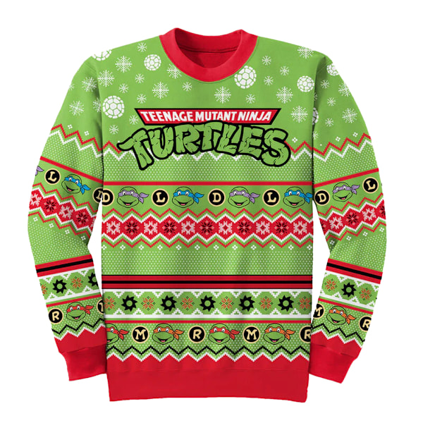 Teenage Mutant Ninja Turtles Unisex Vuxen LDRM Upprepat Tryck Jum Green/Red XXL