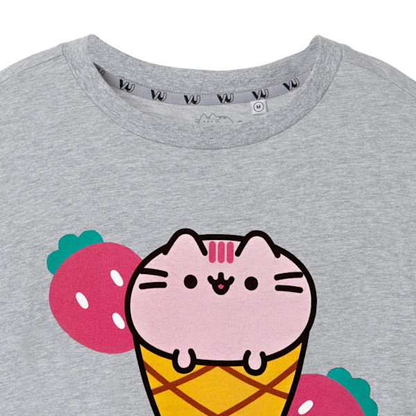Pusheen Dam/Kvinnor Glass Kortärmad T-shirt XL Grå M Grey Marl XL