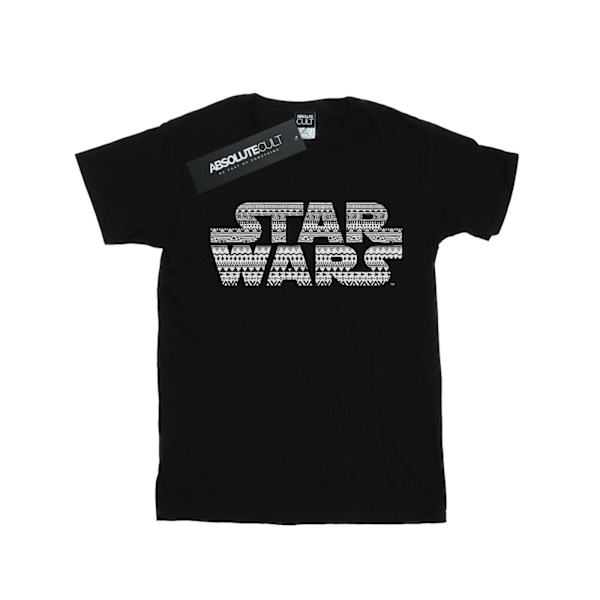 Star Wars Dam/Damer Aztec Logo Mono Bomull Boyfriend T-Shir Black M