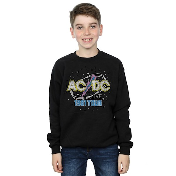 AC/DC Boys 1981 Live Tour Sweatshirt 7-8 år Svart Black 7-8 Years